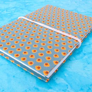 Handcrafted Fabric-Covered Notebook with Traditional Block Print Design