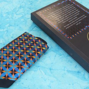 Jaali Luxury Silk Pocket Square for Men – Geometric Blue Pattern