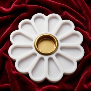 Marble Flower Tealight Holder