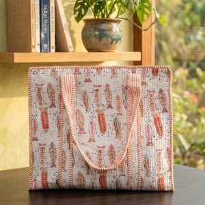 Block Printed Tote Bag
