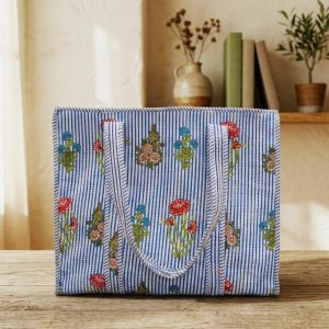 Block Printed Tote Bag