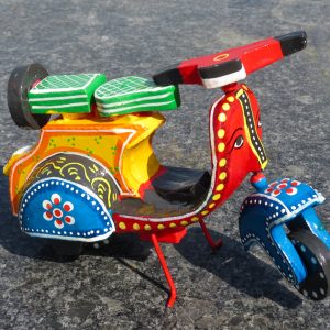 Wooden Handpainted Scooter