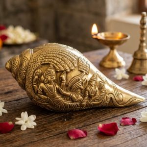 Vishnu Lakshmi Brass Conch