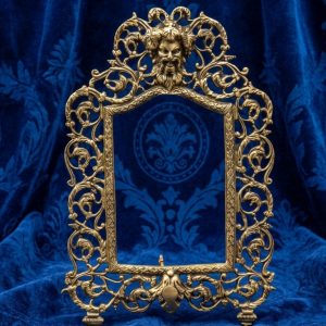 Handcrafted Antique Brass Mirror Frame
