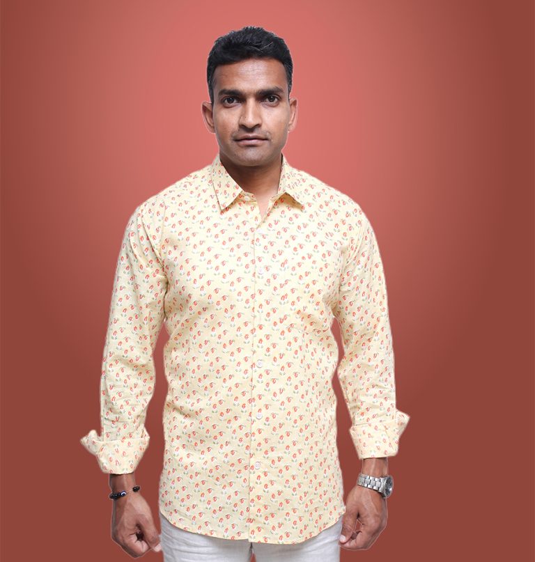 Yellow shirt front