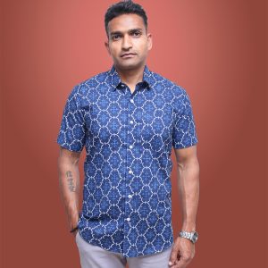 Hand Block Printed Half Sleeves Shirt