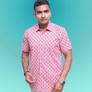Hand Block Printed Half Sleeves Shirt