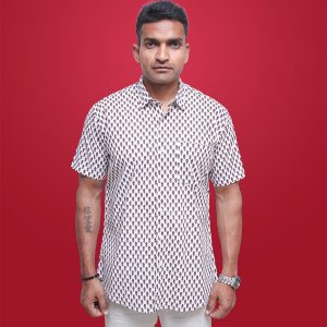 Hand Block Printed Half Sleeves Shirt