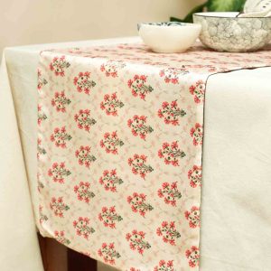 Enchanting Elegance - Blende Silk Table Runner with Digital Printing