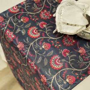 Vibrant Visions: Blende Silk Table Runner with Digital Print