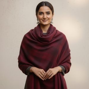 Merlot Mist Pure Silk Pashmina Stole
