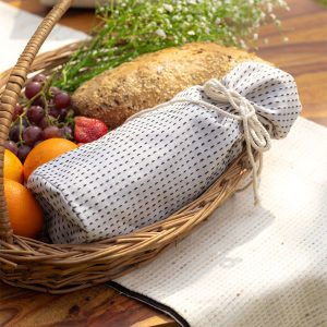 Premium Cotton Wine Gift Cover, Handmade Running Stitch Bottle Sleeve