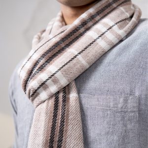 Driftwood Stripes Fine Soft Wool Stole