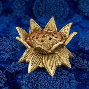 Handcrafted Brass Lotus Incense Burner
