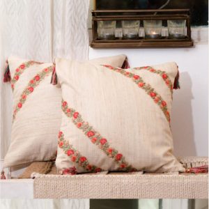 Ivory Handwoven Cushions - 1 pc