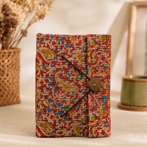 Block Print Notebook Medium with Wooden Button