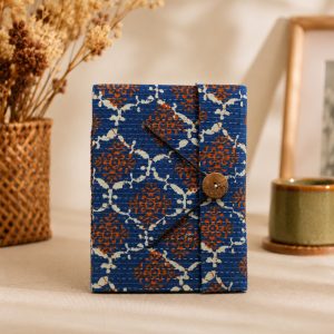 Block Print Notebook Medium with Wooden Button
