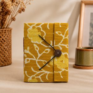 Block Print Notebook Medium with Wooden Button