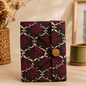 Block Print Notebook Medium with Wooden Button