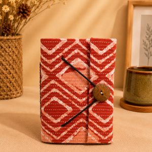 Block Printed Diary Small with Button Closure