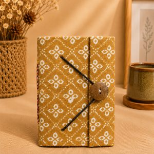 Block Printed Diary Small with Button Closure