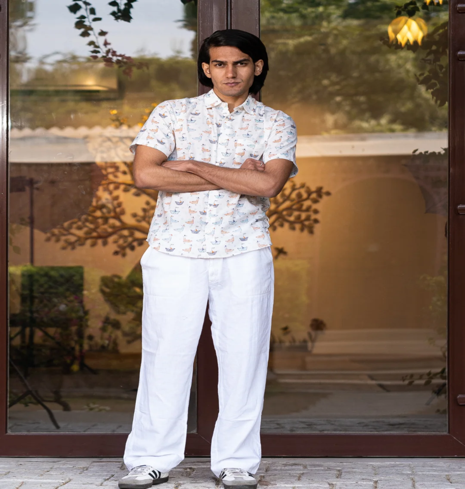 Sea Voyage Jaipuri Hand Block Print Half-Sleeve 100% Cotton Shirt - Image 4
